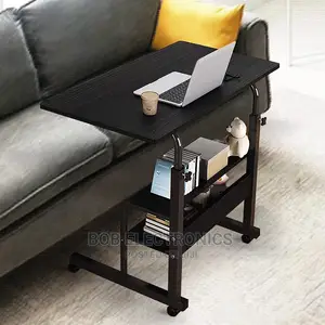 Black Laptop Table With Shelf