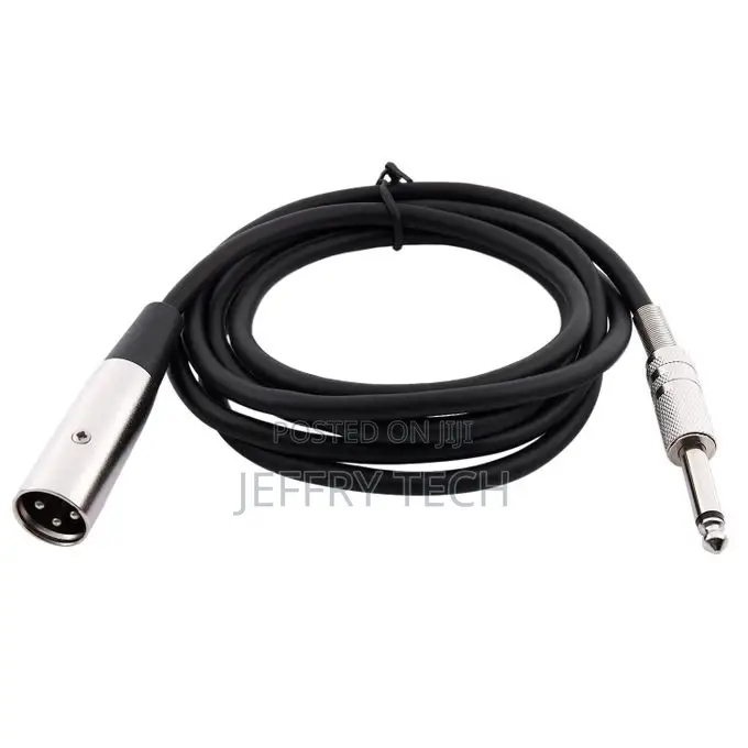 XLR 3 Pin Plug to 6.35mm 1/4 Inch Male Mono Jack Plug Cable