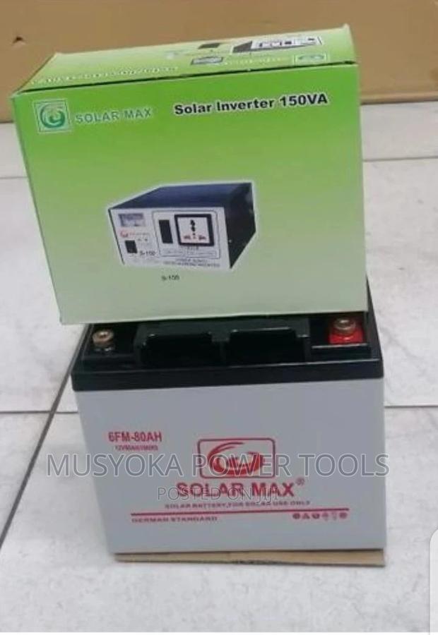 Solarmax 80ah Solar Battery+150W Power Inverter