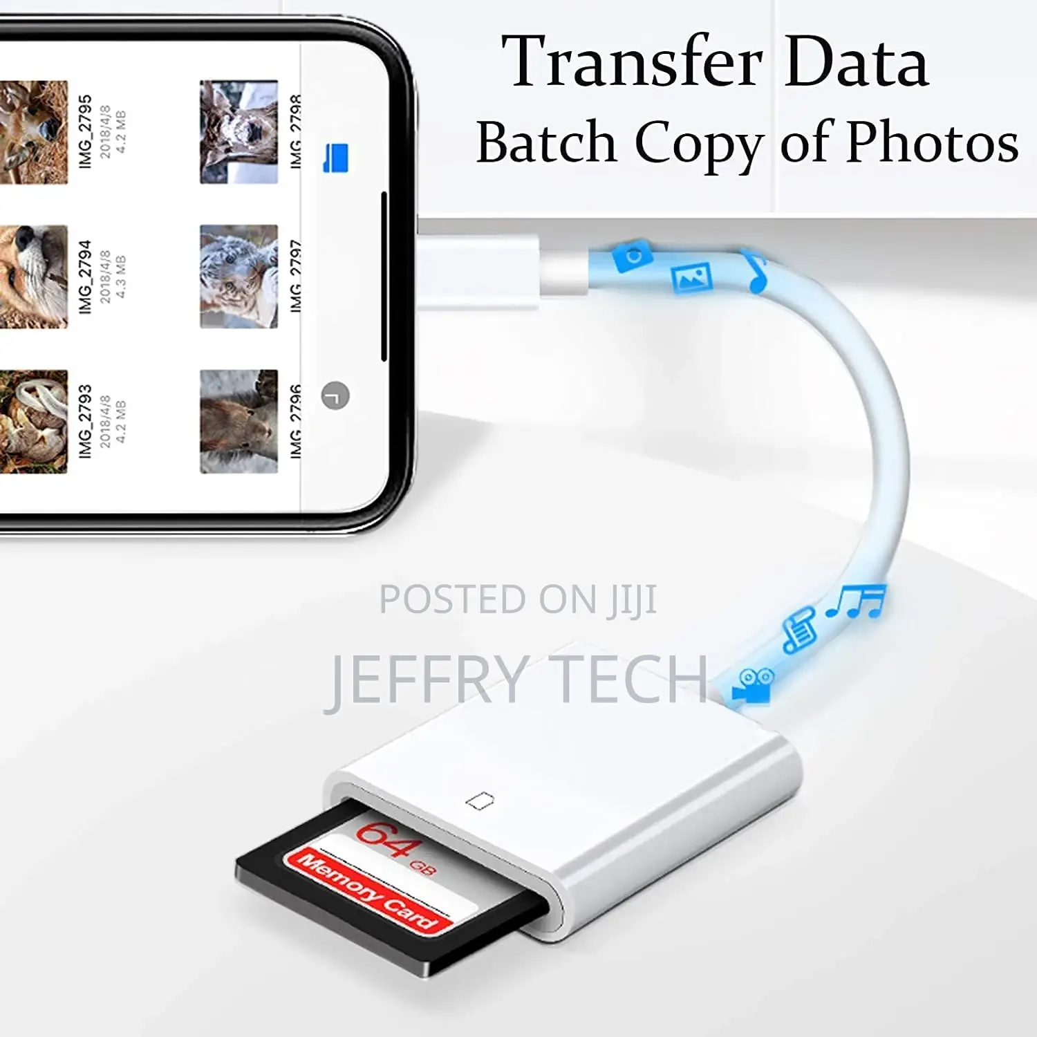 Apple Lightning to SD Card Camera Reader Adapter for iPhone