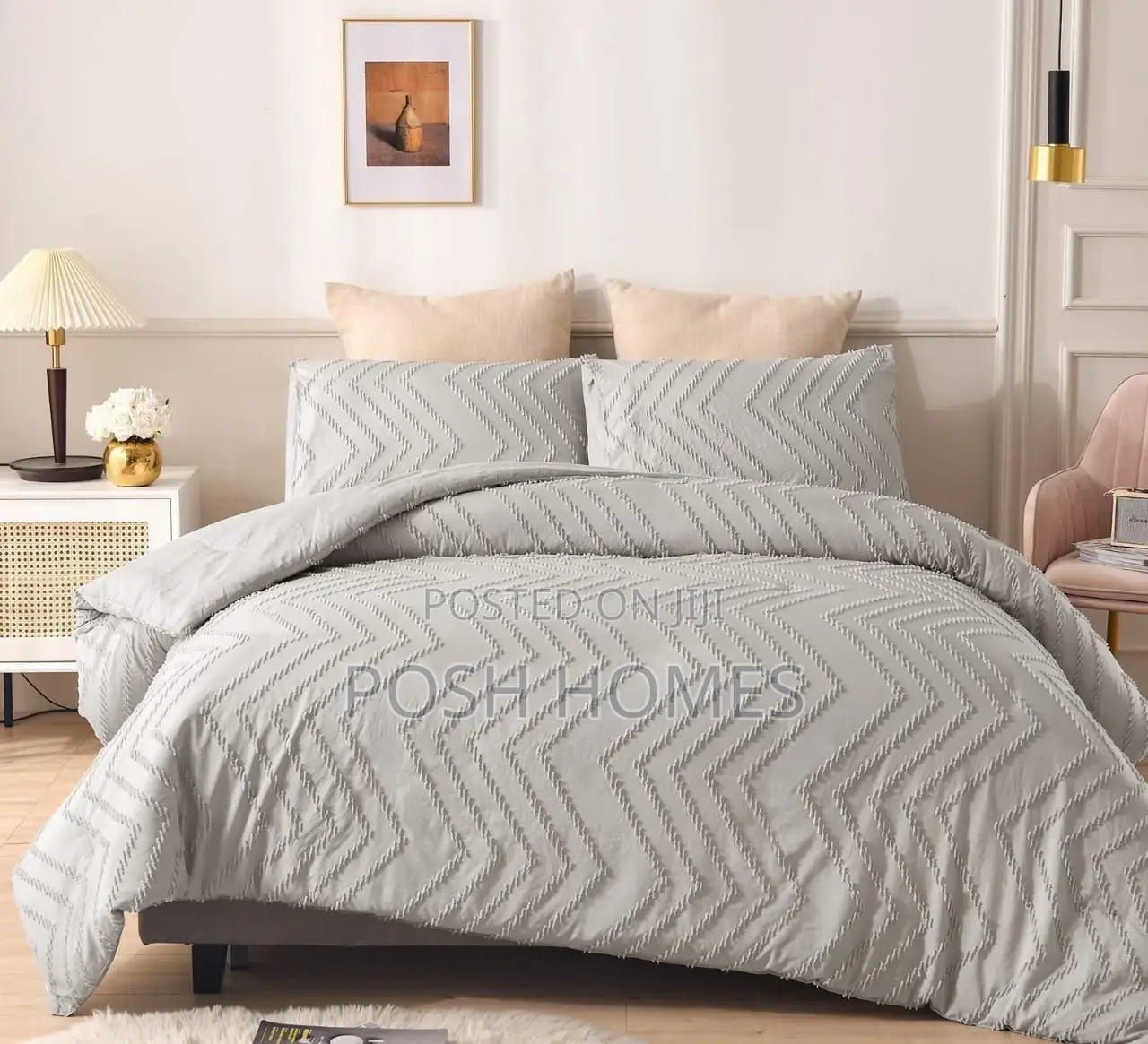 3 Piece Tufted Wave Duvet Covers