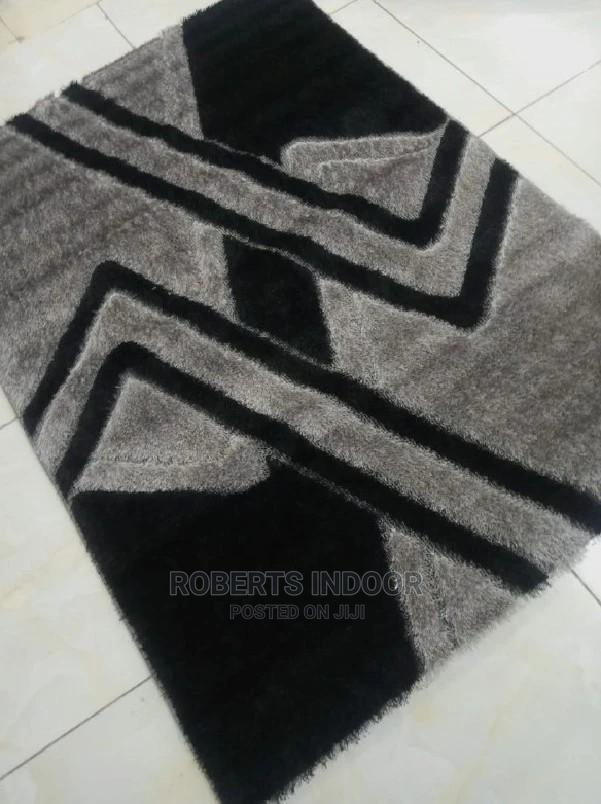 5*8 Turkish Soft Grey and Black House Carpet