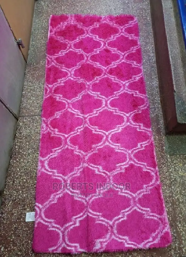 Pink Bedside Fluffy Carpet