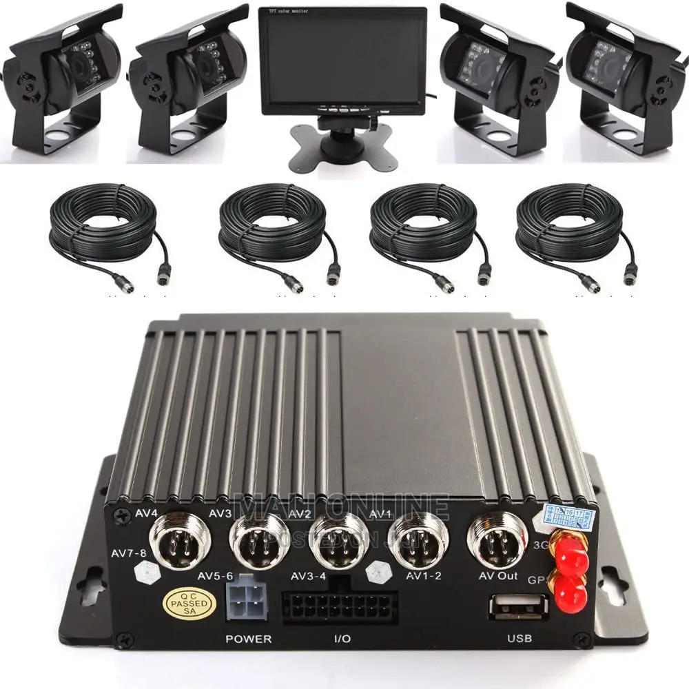 4 Channel Car DVR Cctv Cameras Set With 7 Inch Screen in Nairobi