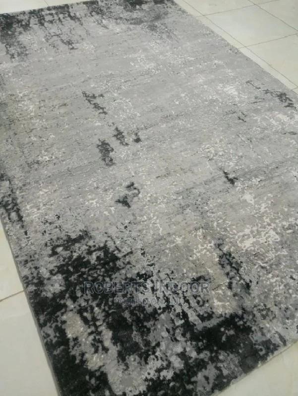 Grey and Black Turkish Persian Carpet - main view