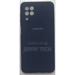 Samsung Galaxy A22 Silicone Backcase With Screen Guard Blue