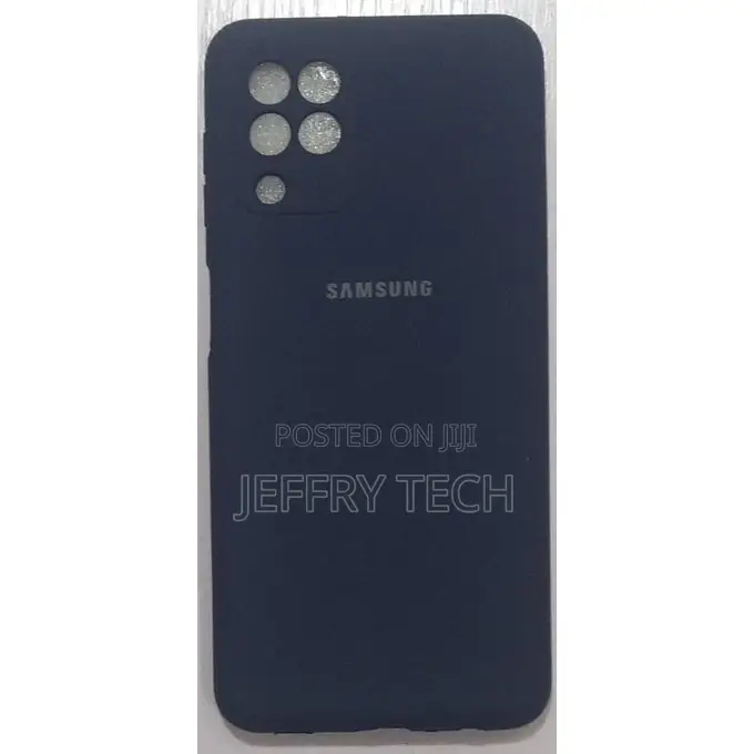 Samsung Galaxy A22 Silicone Backcase With Screen Guard Blue