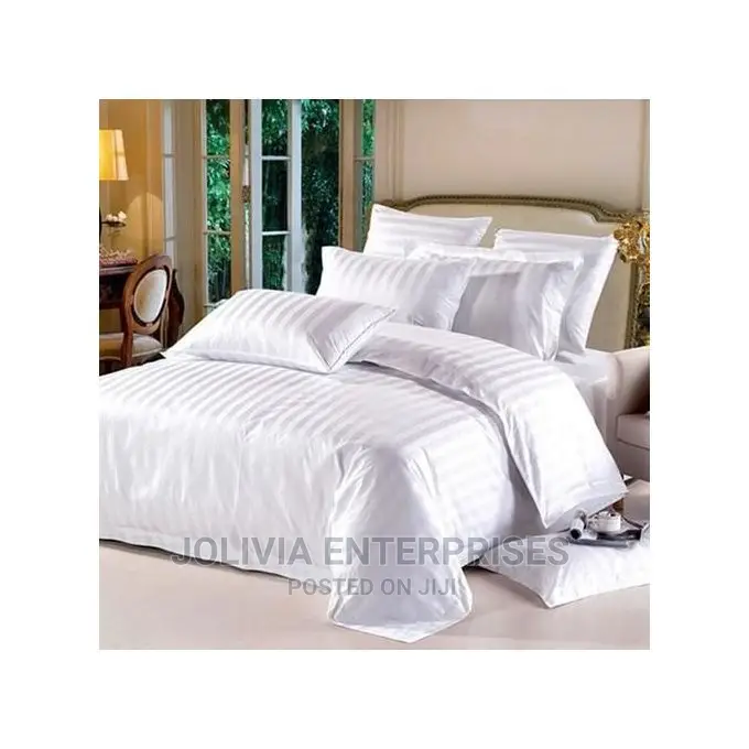 White Stripped Duvet Cover Sets