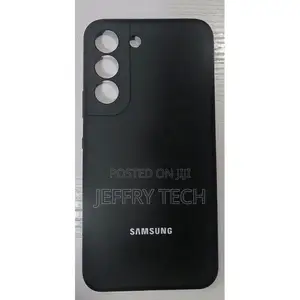 Samsung Galaxy S22 Silicone Back Case With Screenguard-Black