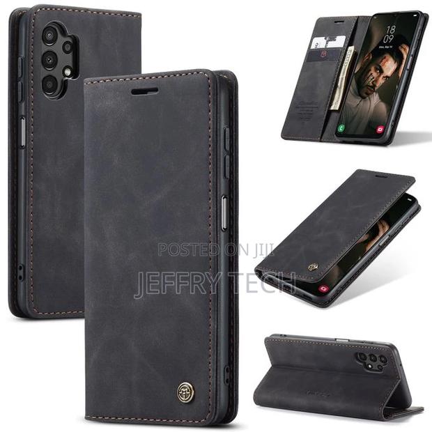 Galaxy A13 4G Case, Retro PU Leather Wallet Case Card Slots - main view