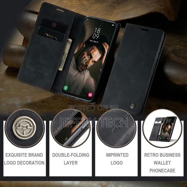 Galaxy A13 4G Case, Retro PU Leather Wallet Case Card Slots - thumbnail 3