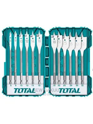 Total 12pcs Flat Wood Drill Bits Set (Tacsdl1201)