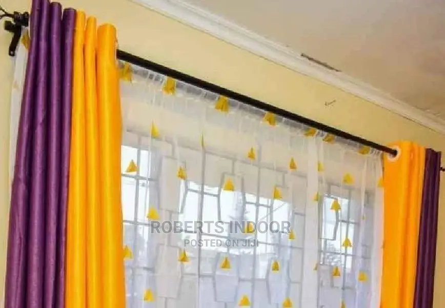 Yellow Elegant House Curtain