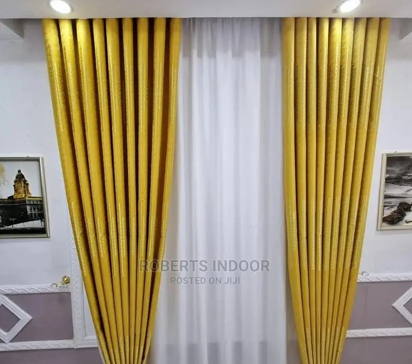 Mustard Yellow Elegant House Curtain