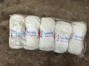 A Packet of 5 Cream Chunky Yarns- Butterfly