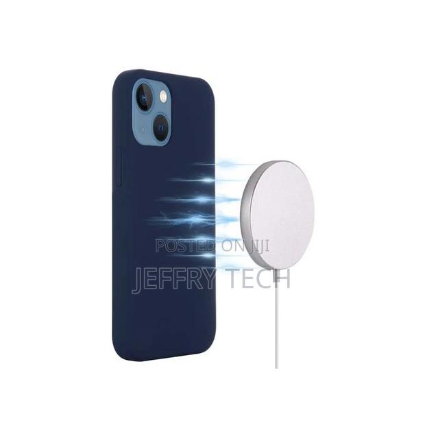 iPhone 13 Mini Shockproof Silicone Magsafe Case(Navy Blue) - thumbnail 3