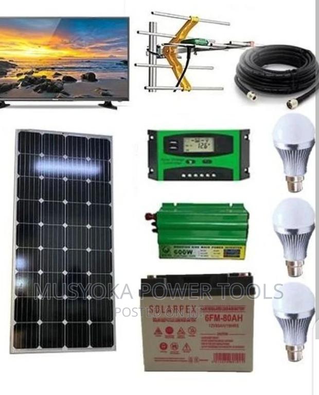 Solar System Full Kit 100w + Free 22" LED Tv