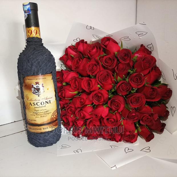 Flower Bouquets With Wine - thumbnail 5