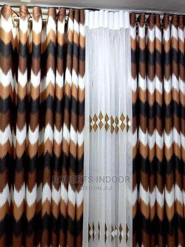 Printed Brown Elegabt House Curtain - main view