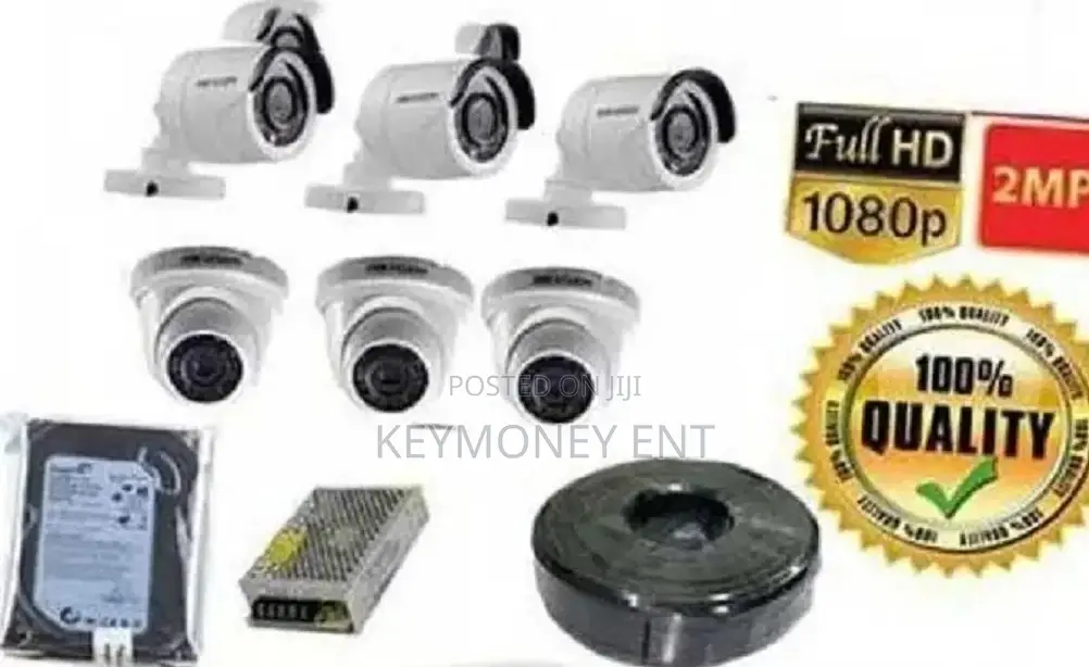 6 Channel KIT CCTV Hikvision Camera With Night Vision