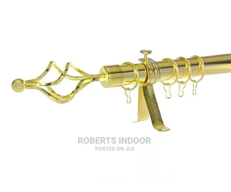 Gold Elegant House Curtain 2m Double