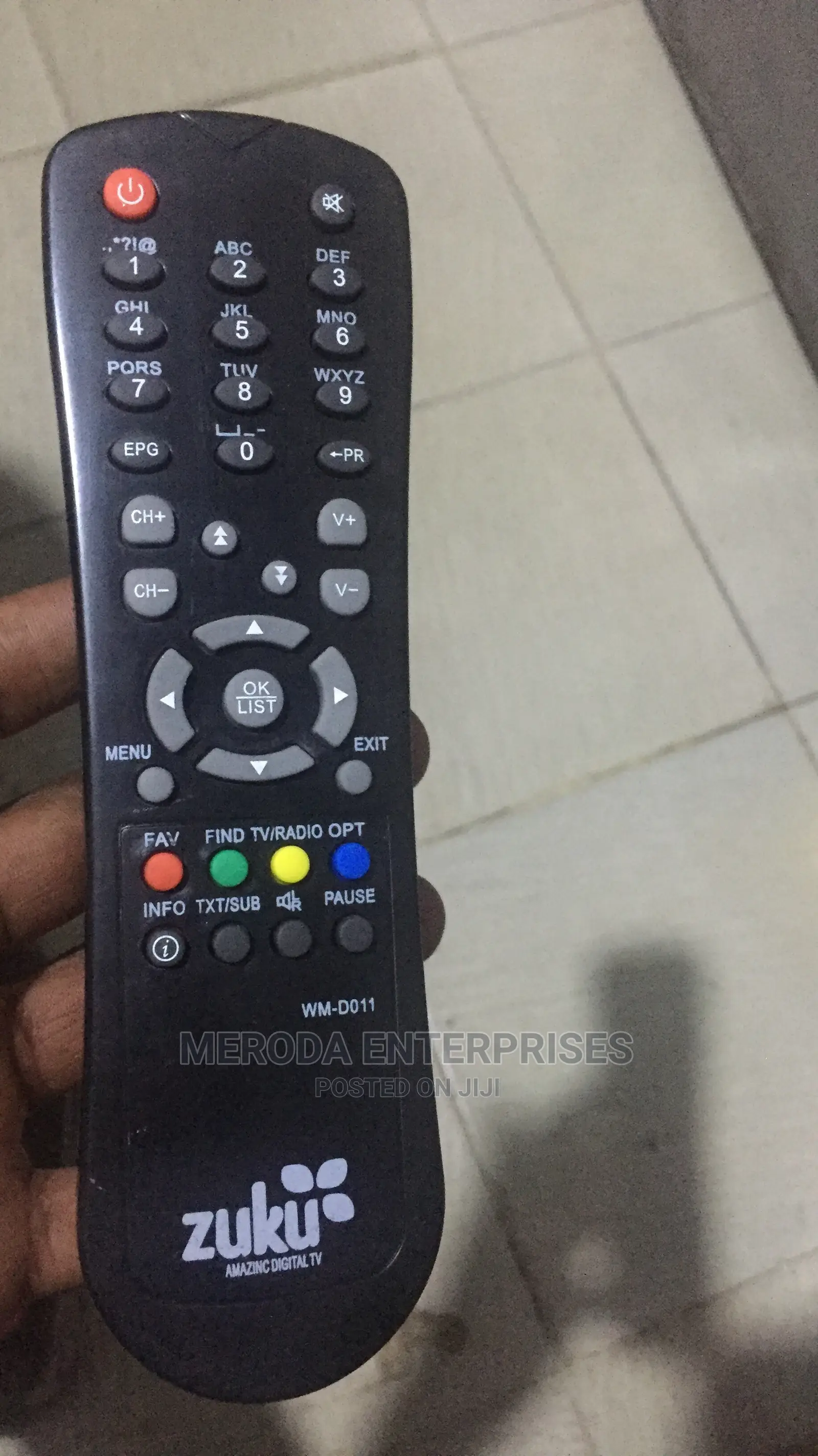 Zuku Decoder Remote Control