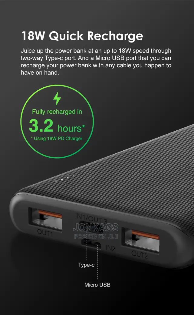 Oroimo Power Bank 1000mah With LED Touch