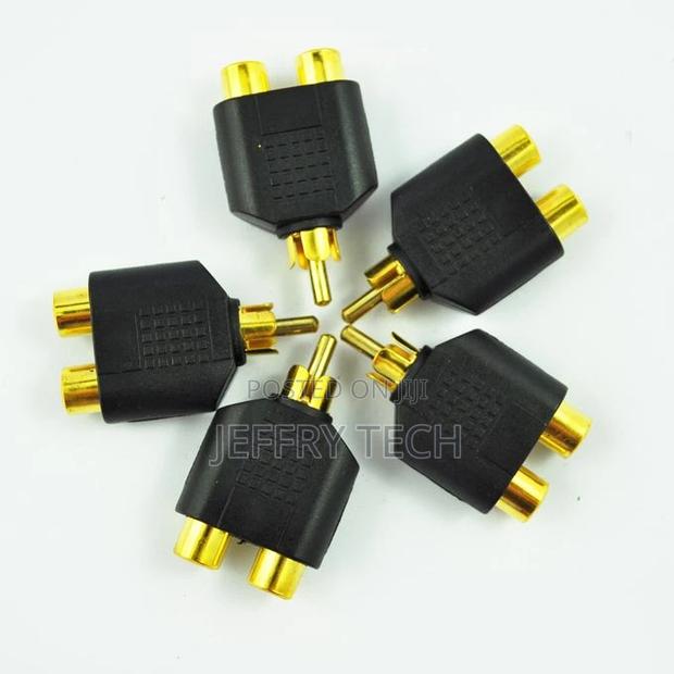 5 Pcs RCA AV Audio Y Splitter Plug Adapter 1