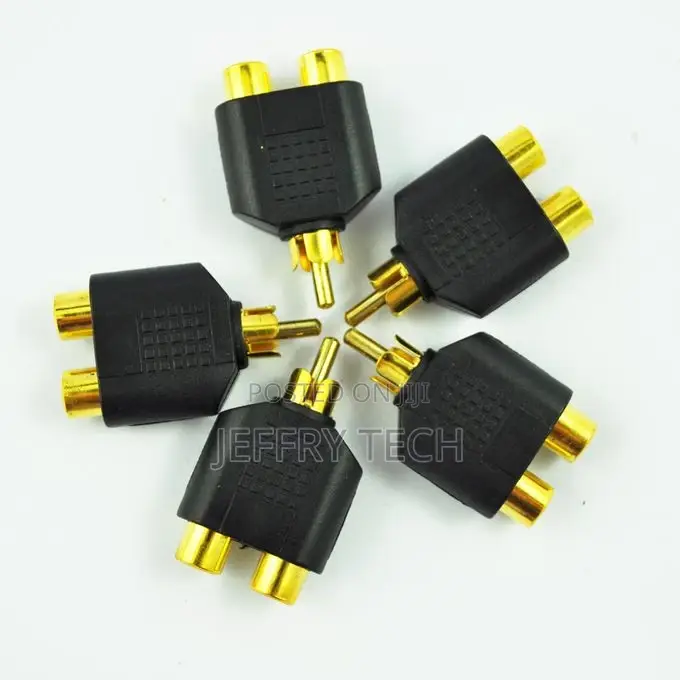 5 Pcs RCA AV Audio Y Splitter Plug Adapter 1