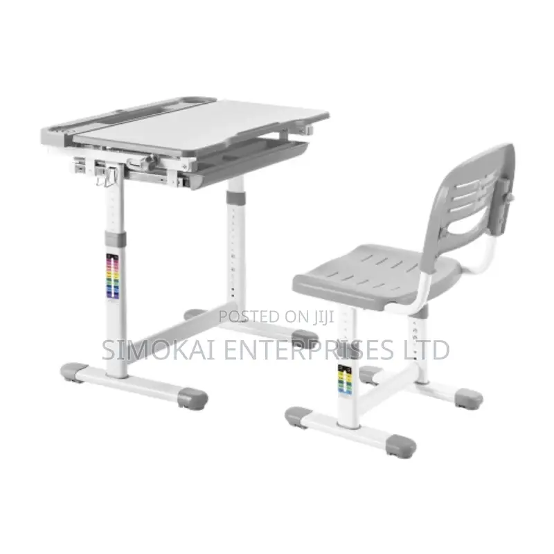 Screw-Locking Height Adjustable Kids Desk and Chair