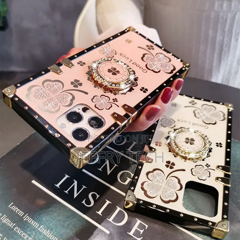 iPhone 13 Pro Max 12 11 XR 7 8 Bling Glitter Lucky Flower S