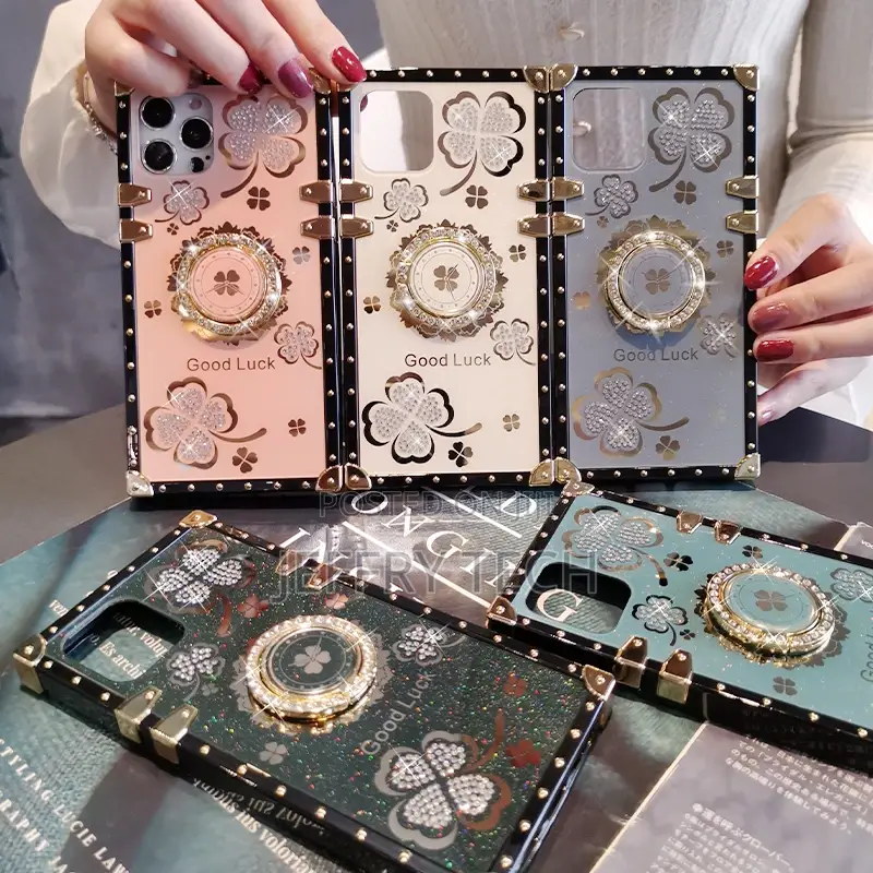 iPhone 13 Pro Max 12 11 XR 7 8 Bling Glitter Lucky Flower S