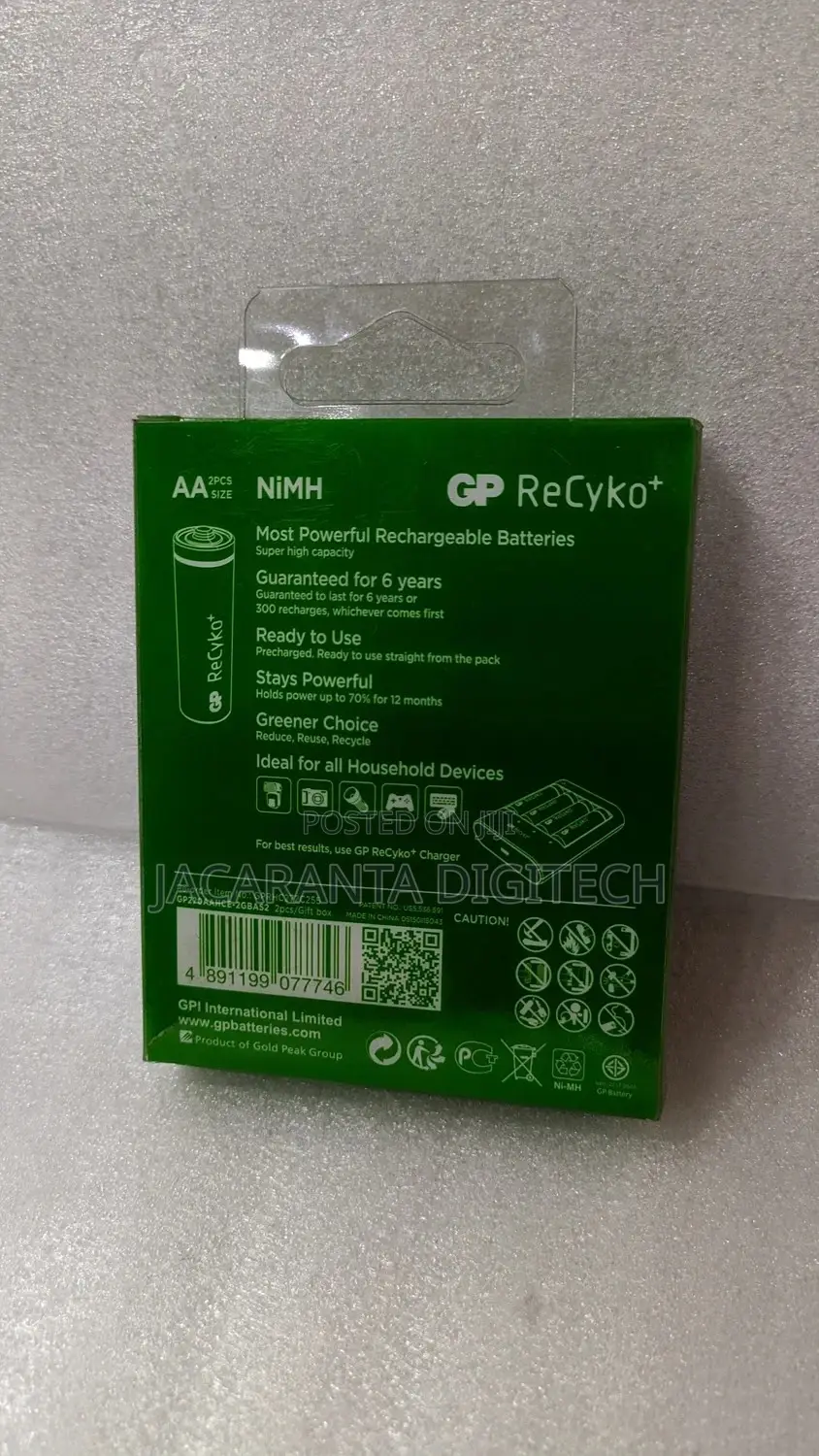 Gp Recyko Aa Rechargeable 2600mah Batteries 1 Pair