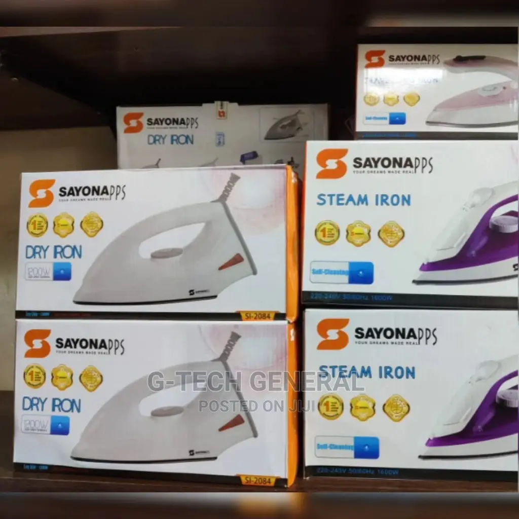 Sayona Dry Non-Stick Iron Box - 1000W (White),