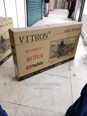Vitron 43" Smart Android Tv With One Year Warranty