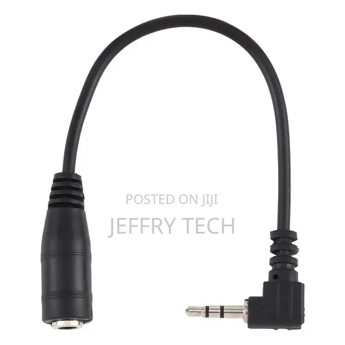 2.5mm Right Angle Male Plug to 3.5mm Female Jack Stereo AUX