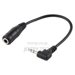 2.5mm Right Angle Male Plug to 3.5mm Female Jack Stereo AUX