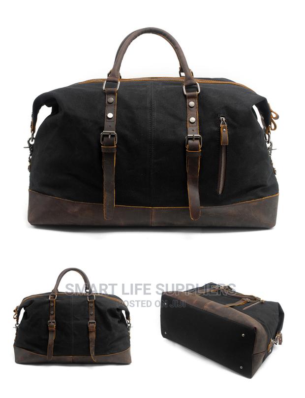Waxed Canvas Leather Duffel Bag - main view