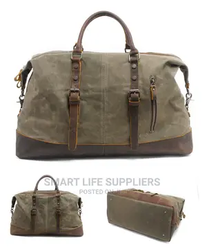 Waxed Canvas Leather Duffel Bag