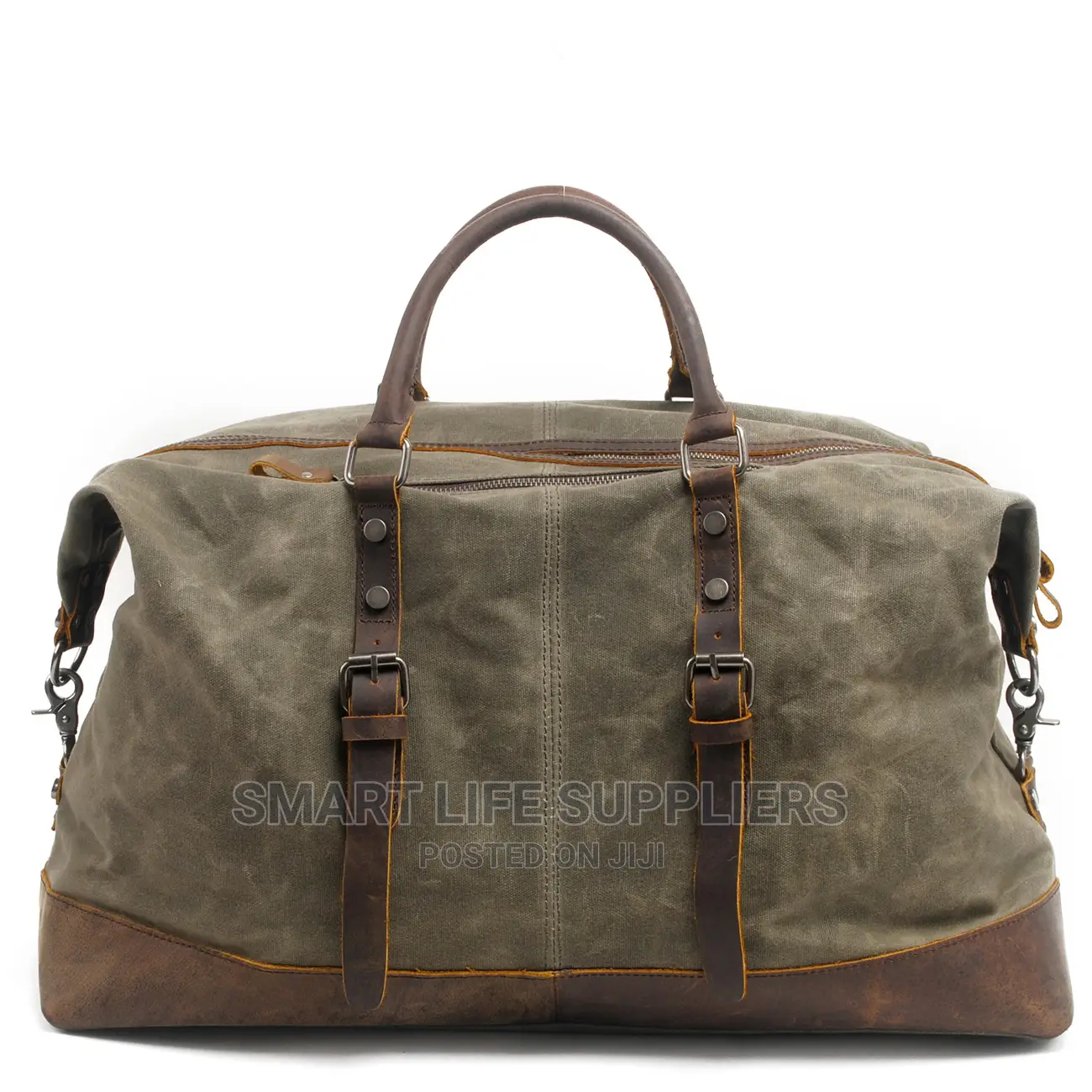 Waxed Canvas Leather Duffel Bag