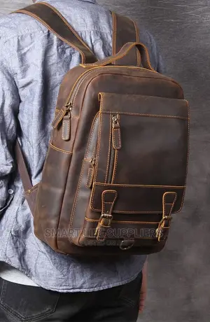 Crazy Horse Leather Laptop Backpack