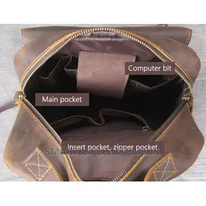 Crazy Horse Leather Laptop Backpack