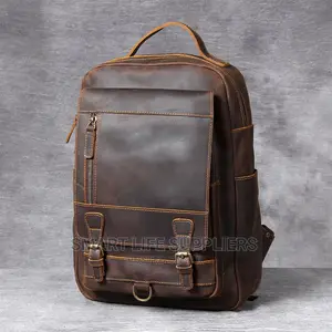 Crazy Horse Leather Laptop Backpack