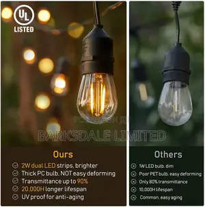 Christmas Xmas 15 Led Bulbs Outdoor Fairy Garden String