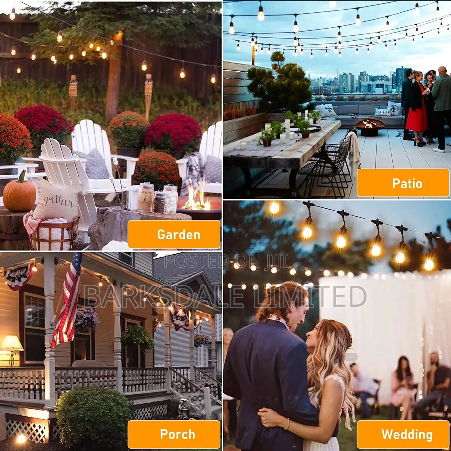 Christmas Xmas 15 Led Bulbs Outdoor Fairy Garden String