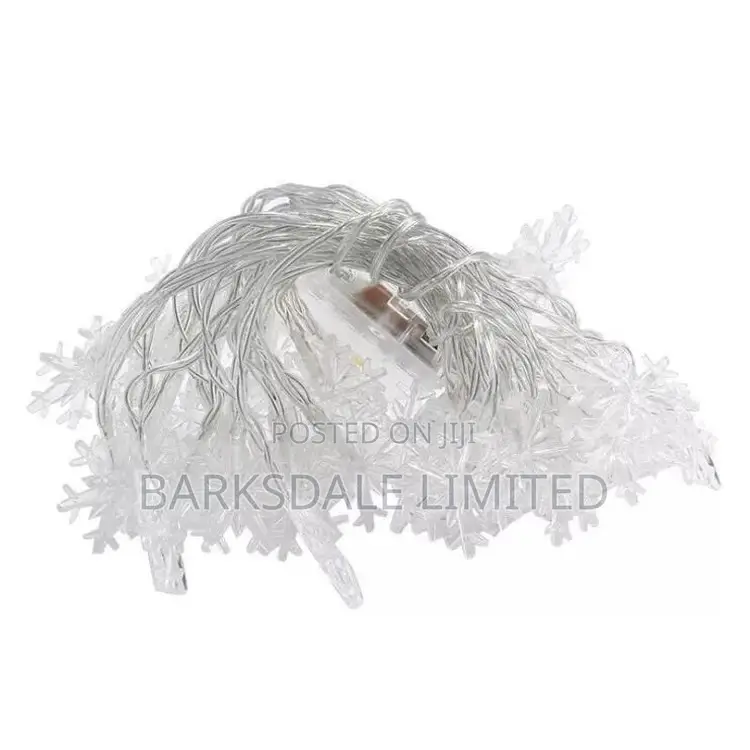 Christmas Lights Snowflake String 6M LED Fairy Battery Xmas