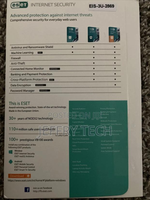 Eset Internet Security, 03 User, 01 Year - thumbnail 3