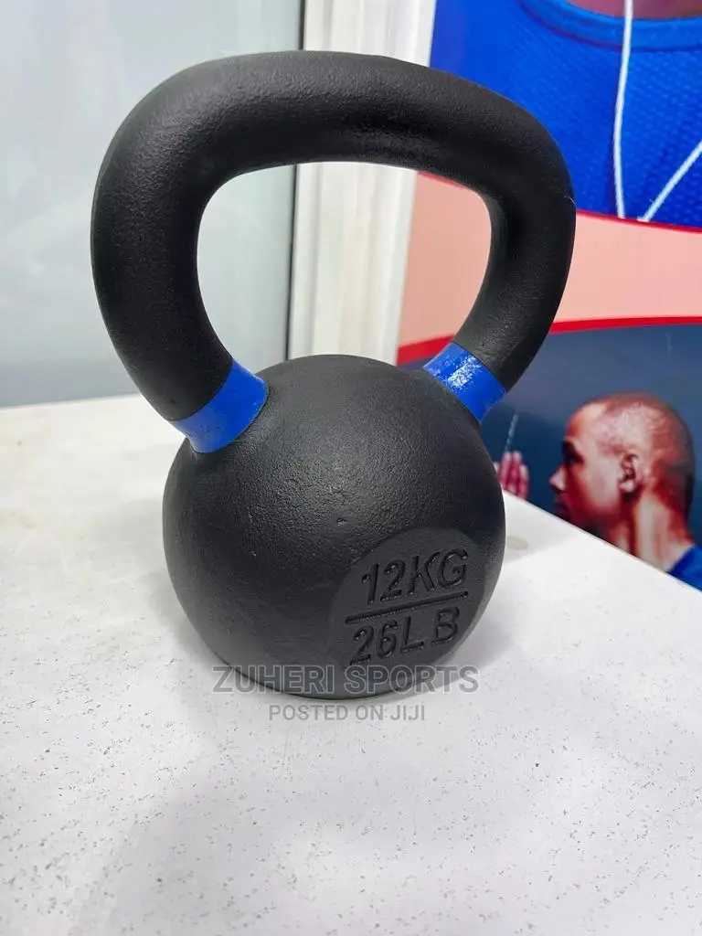 Kettlebell 12 Kg Cast Iron Black