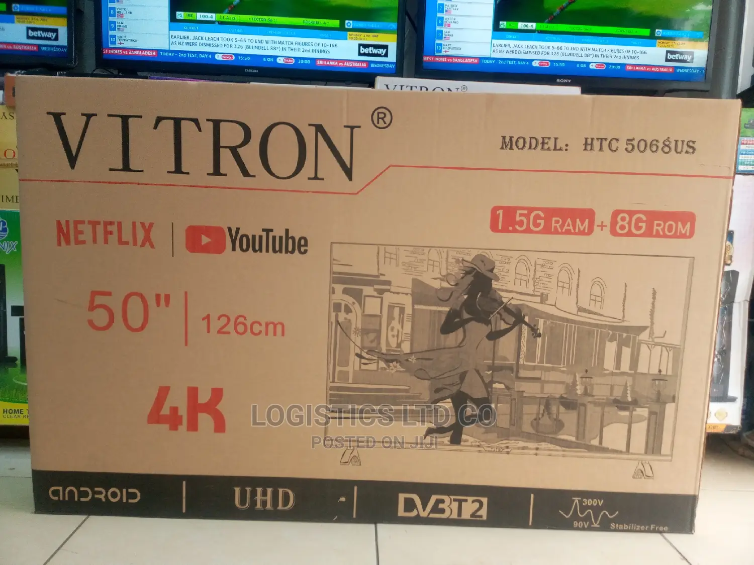 50 Inch Vitron Smart Android Uhd- Frameless Digital Led Tv