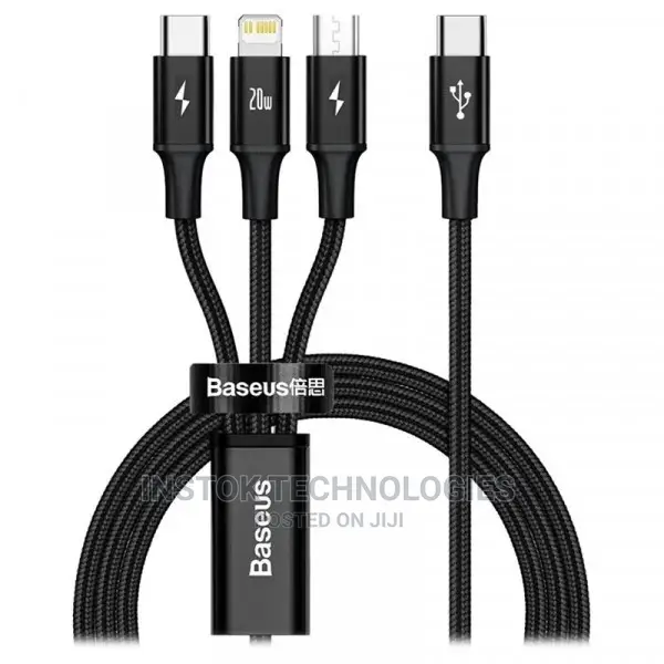 Baseus Rapid 3-In-1 Cable Type-C to Micro + Lightning + USB